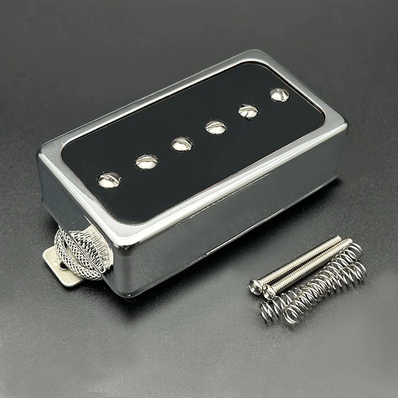 Alnico 5 Single Coil Pickup Humbucker Size White Copper Basepalte 50/52MM for LP Style Guitar Chrome/Gold