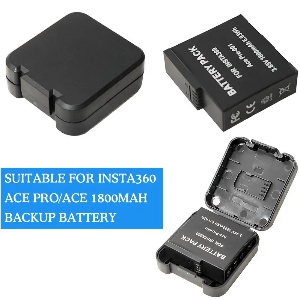 Backup Battery For Shadow Stone Insta360 Ace/Ace Pro 1800mah Backup Battery With Storage Box Charger Accessories