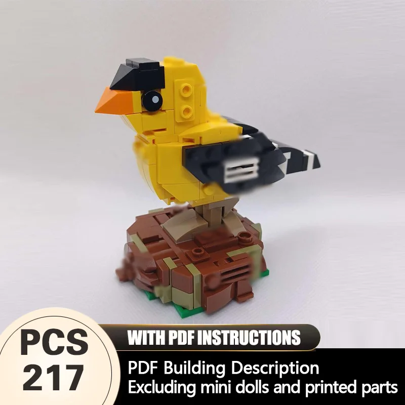 

Creators Animal Series Model MOC Building Bricks American Goldfinch Modular Technology Gifts Holiday Assemble Children Toys Suit