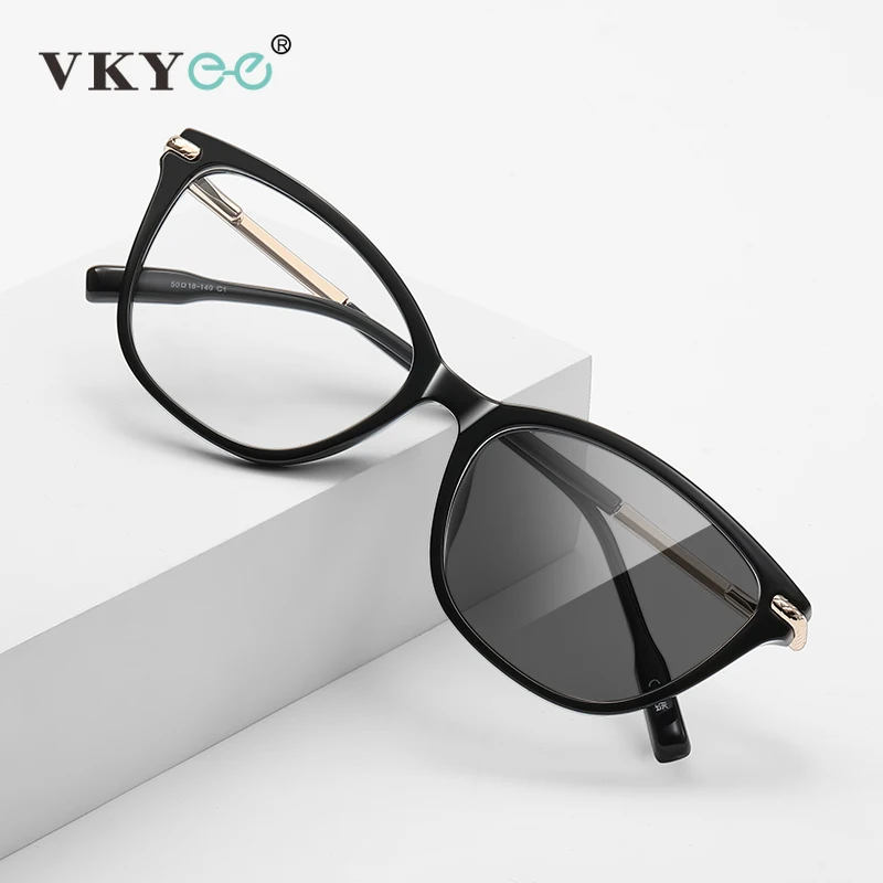 

VKYEE новые простые модные дизайнерские женские очки для чтения с защитой от синего света, настраиваемые фотохромные очки по рецепту LS243