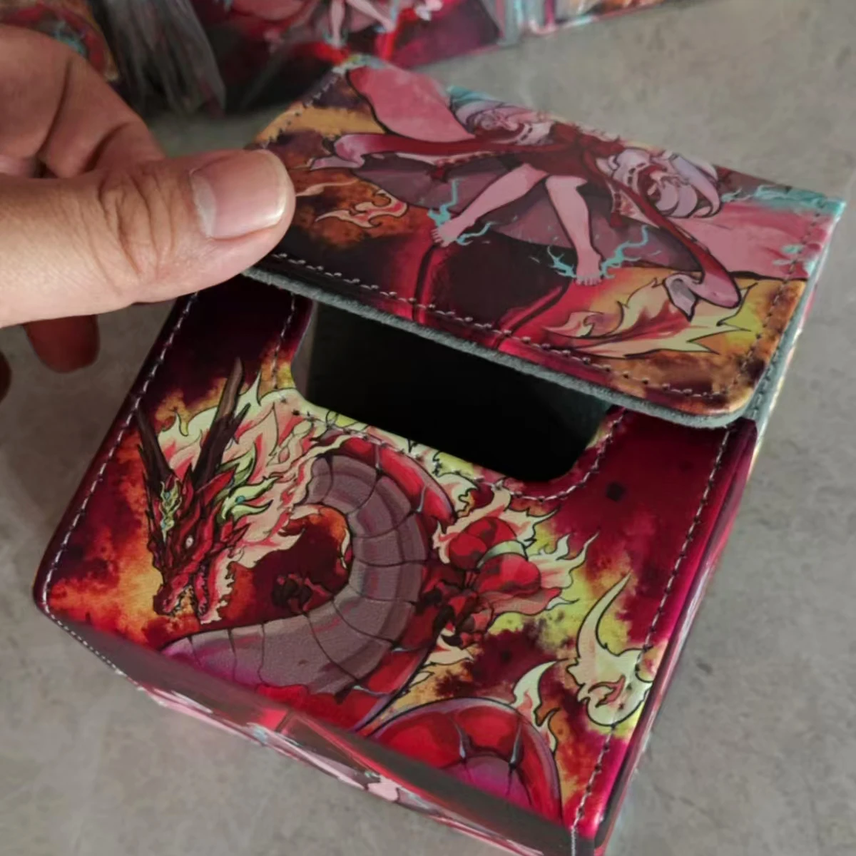 Yugioh Kurikara Divincarnate Deck Box Yu-Gi-Oh! Ocg Tcg Ptcg Trading Card Opbergdoos Pu Lederen Collectiedoos 100 +