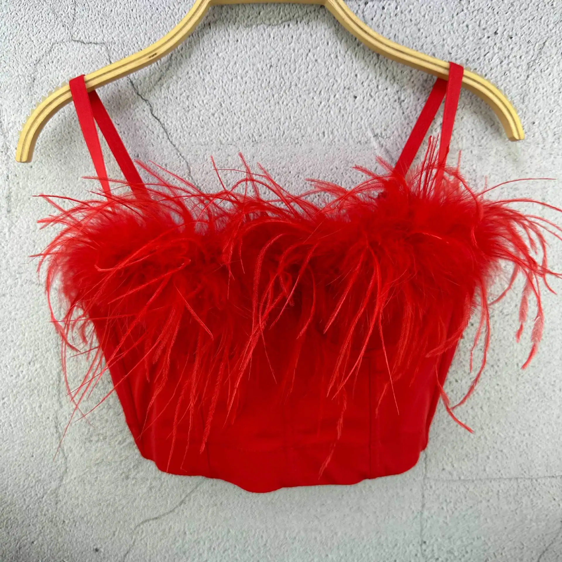 جديد النعامة الشعر الجنية الغاز سترة صغيرة شعبية مزاجه عظم السمك الرافعة #4