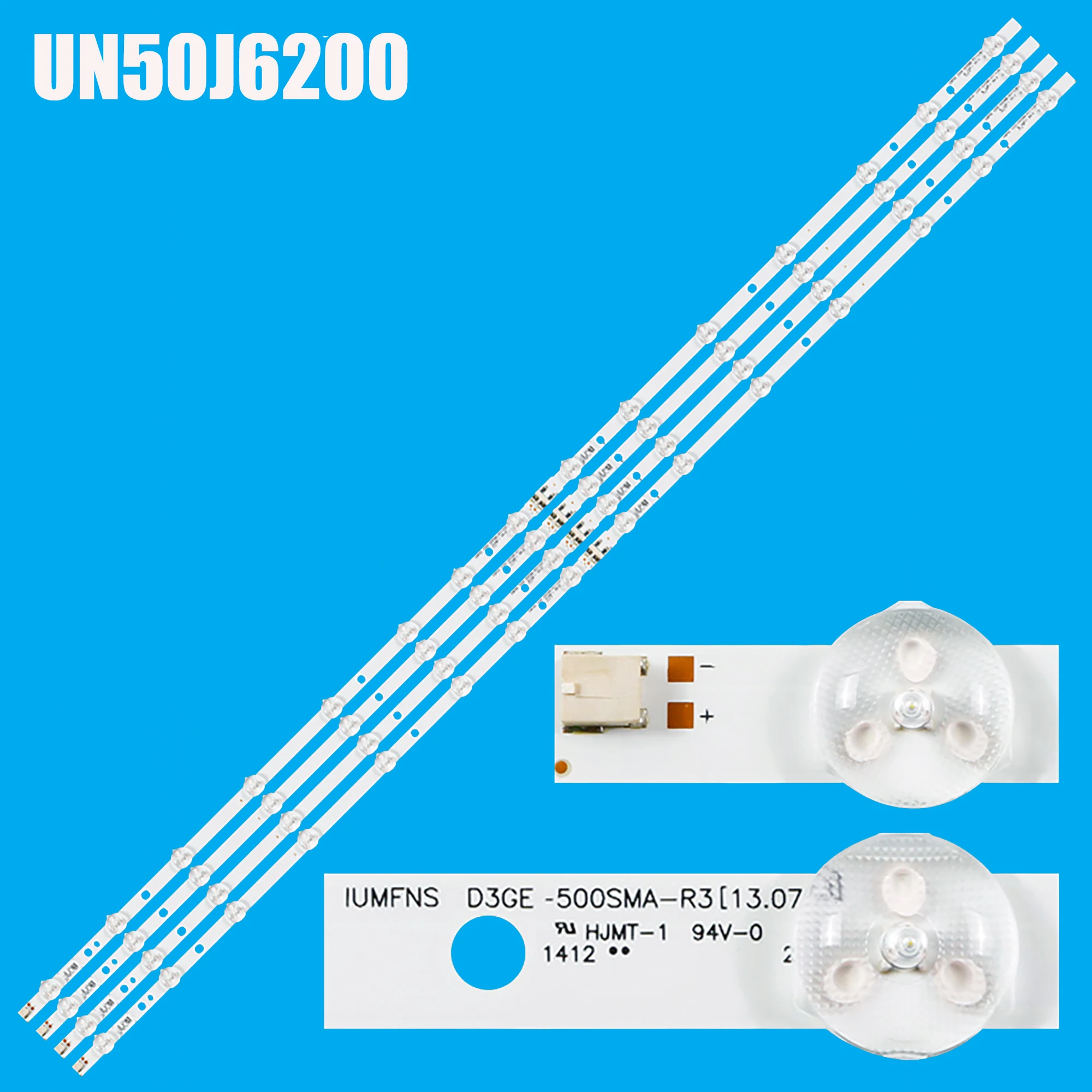 LED backlight bar(8) for Samsung UN50EH5300 UN50H6203 UN50FH5030 UN50FH5303 UN50H5000 UN50J6200 BN96-28770A 28771A 35206A 35207A