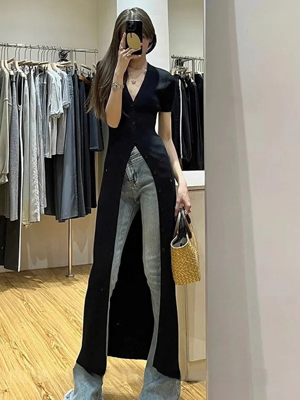 

Sweaters Jumpers Cardigans Womens Cardigan Thin Fine Material Forest Print Mid-Length Nature Reserve Simple Style Comfortable OL