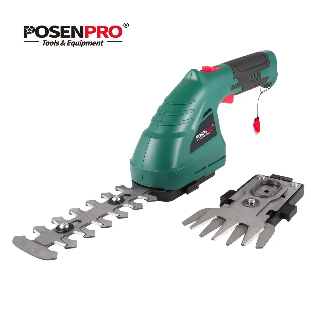 POSENPRO 7,2V Akku-Heckenschere Grasschere 2-in-1 Strauchschneider Handgeführtes Gartenwerkzeug USB-Typ-C Aufladung