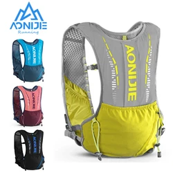 AONIJIE C9102 Single backpack Black Vest 5L Hydration Backpack Pack Bag Soft Water Bladder Flask Hiking Trail Running Marathon