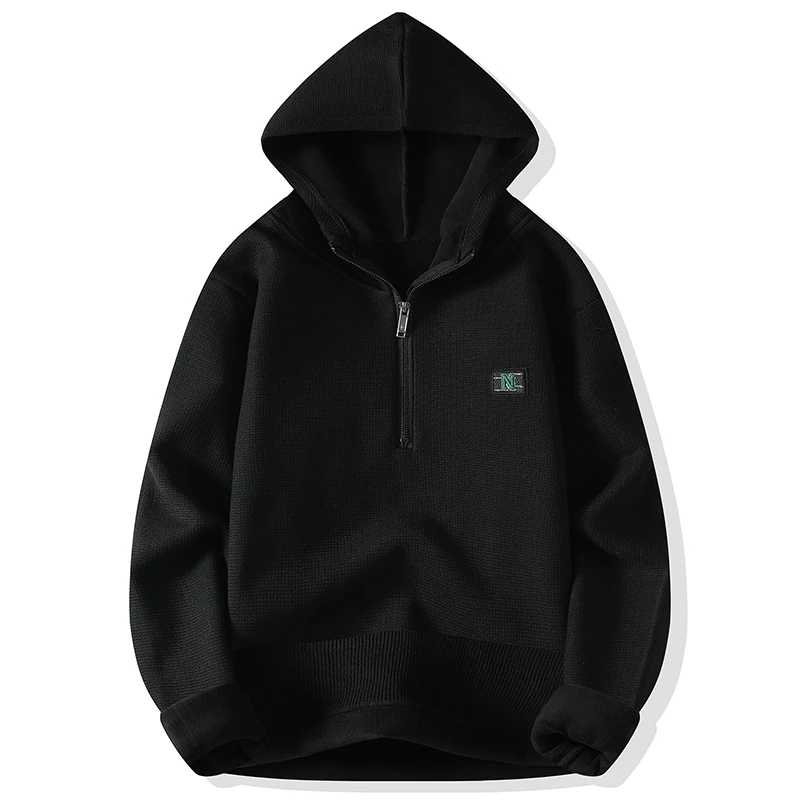 

Men's Double-Sided Fce Hoodie Thiened Warm Casual Outerwear Youth Coat Faionable Autumn Winter Leisure Polyester Fiber