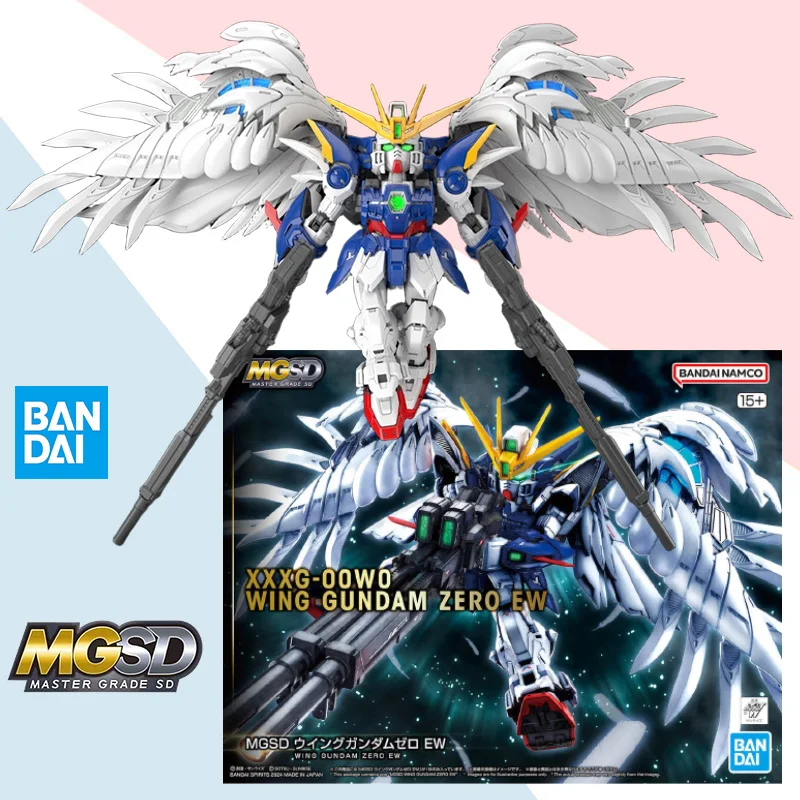 

Bandai original MGSD XXXG-00W0 Wing Gundam Zero EW anime action figure assembly model ornaments collection toy children's gift