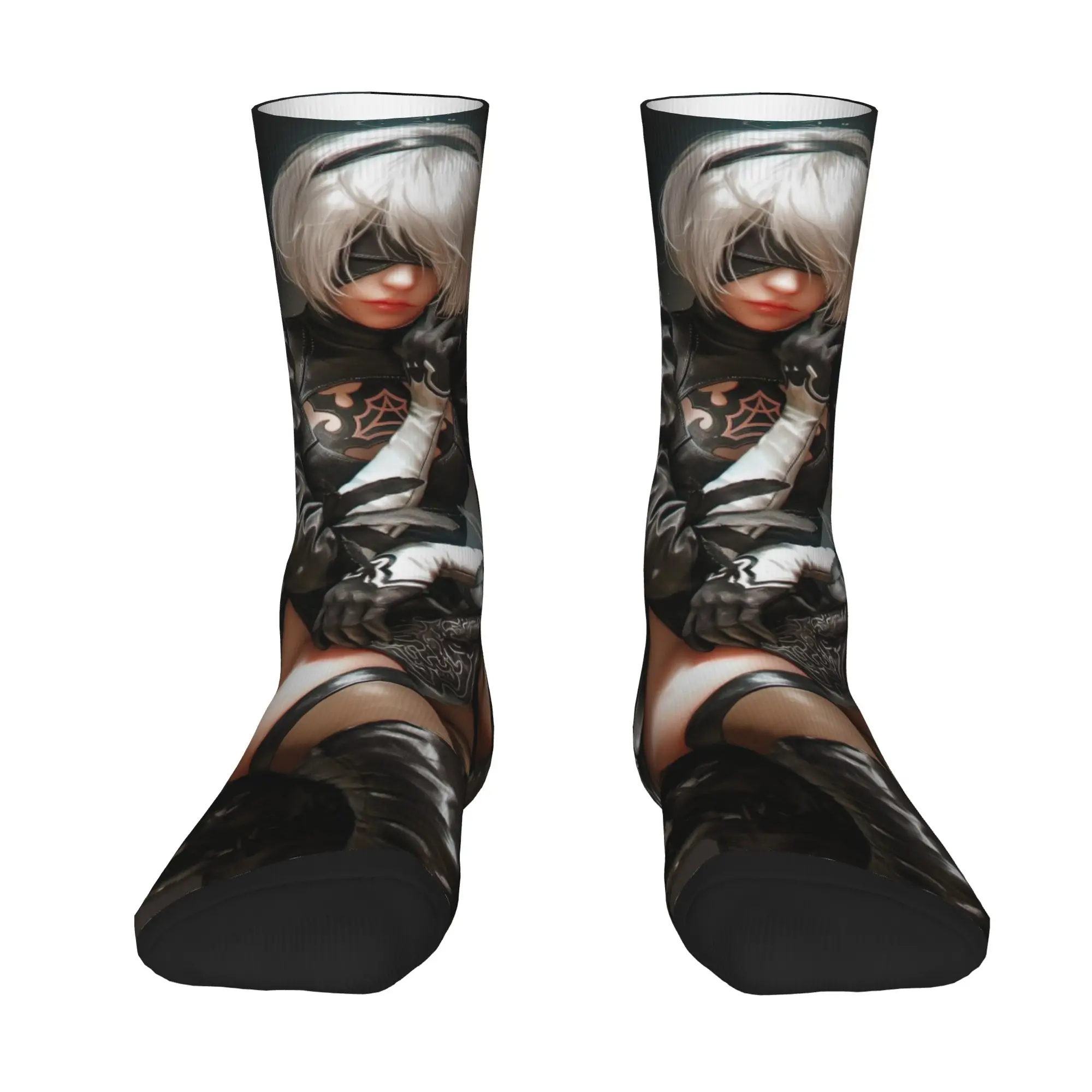 Nier Automatas  Socks  Non Slip Stockings Men Quality Climbing Socks Winter Kawaii Pattern Socks