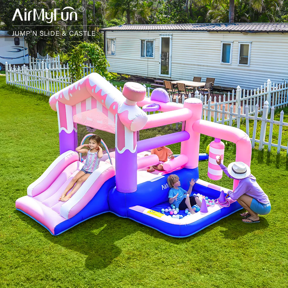 AMF | Kids Indoor and Outdoor Inflatable Bouncy Castle Inflatable Slide Bounce House Bobo Pool Children's Playground Toys