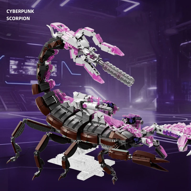 

Idea Animals Battle Mecha Building Block Crystal Scorpion Robot Mech Model Brick Construction Toys Collection For Boys Gifts