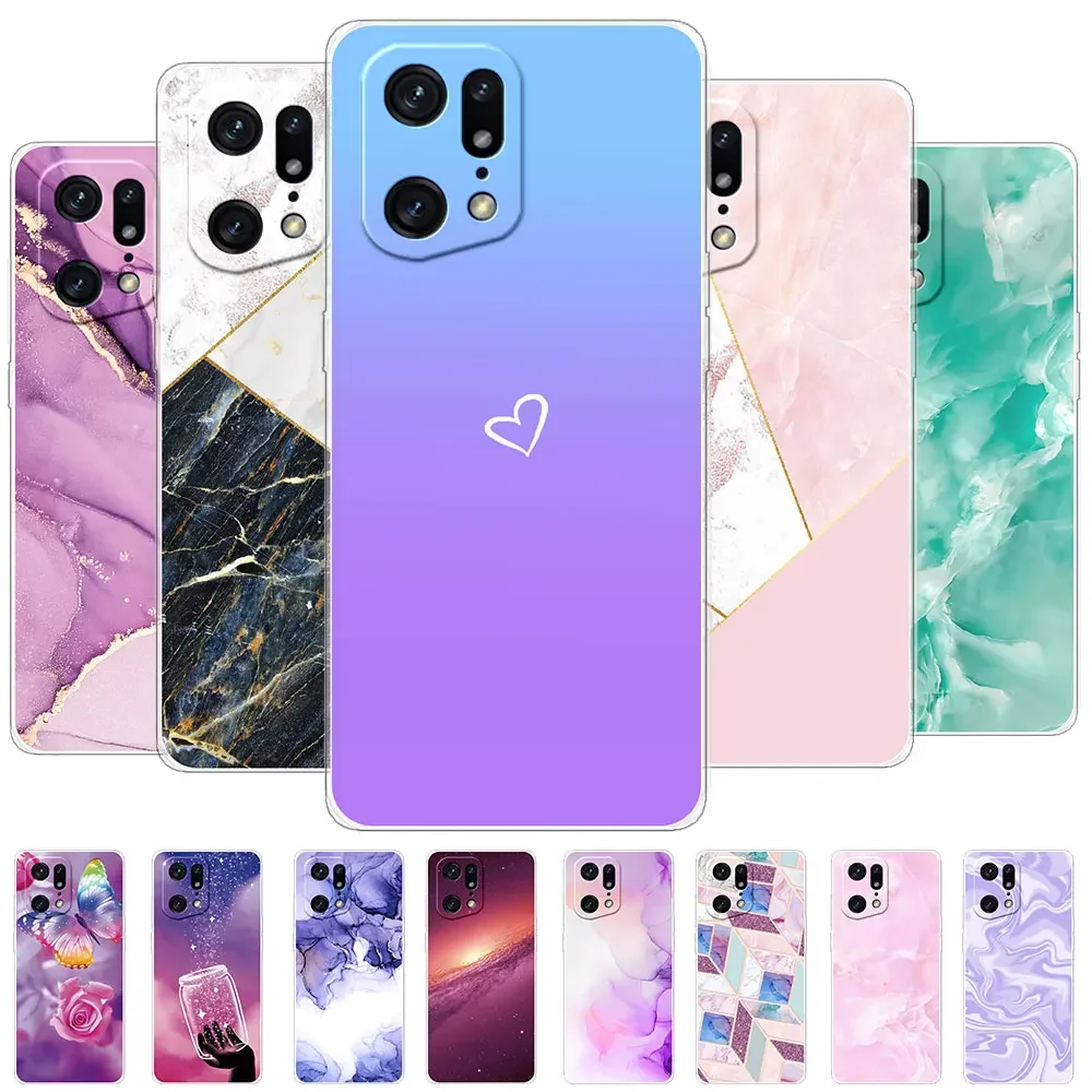 For OPPO Find X5 Case Find X5 Pro Fashion Soft TPU Silicone Phone Case For oppo Find X5 Pro Cases Back Cover Coque Bumper Fundas