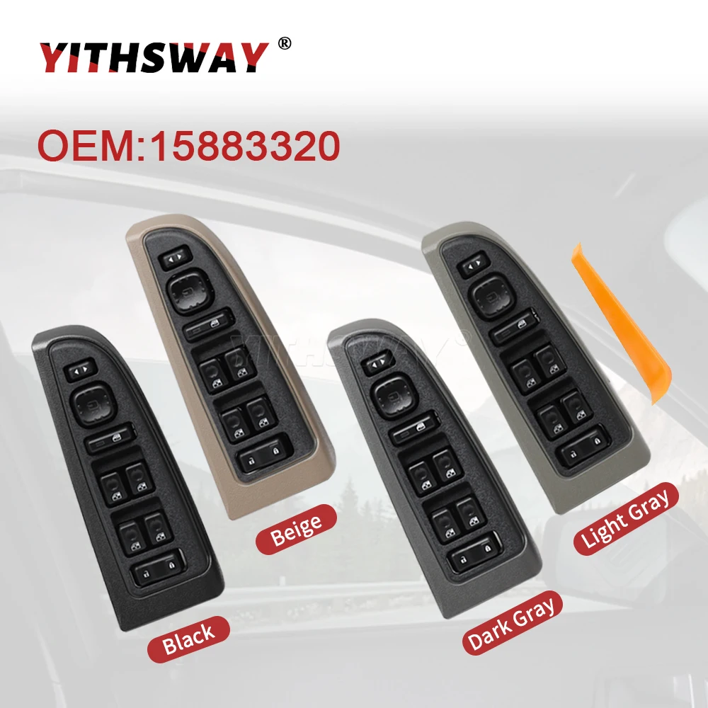 Espejo plegable con interruptor de ventana eléctrica principal para Chevrolet Silverado Suburban Tahoe GMC Yukon Sierra Cadillac Escalade 15883320