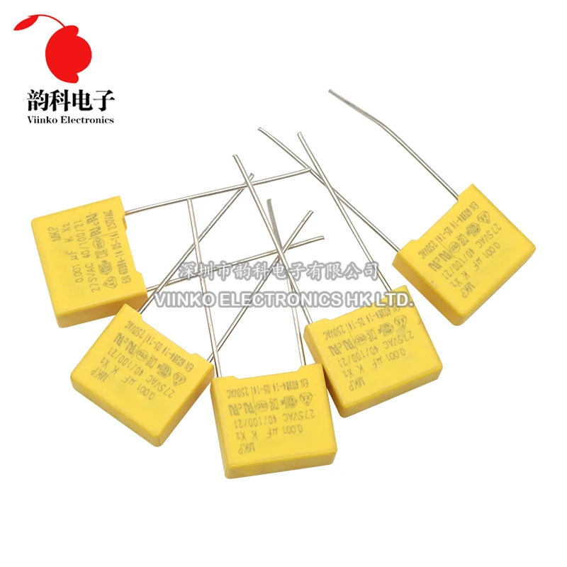 Imagem -05 - Kit Assorted Capacitor de Segurança Polipropileno x2 275vac 10 Valores Cada Pcs 1nf1uf 50 Pcs