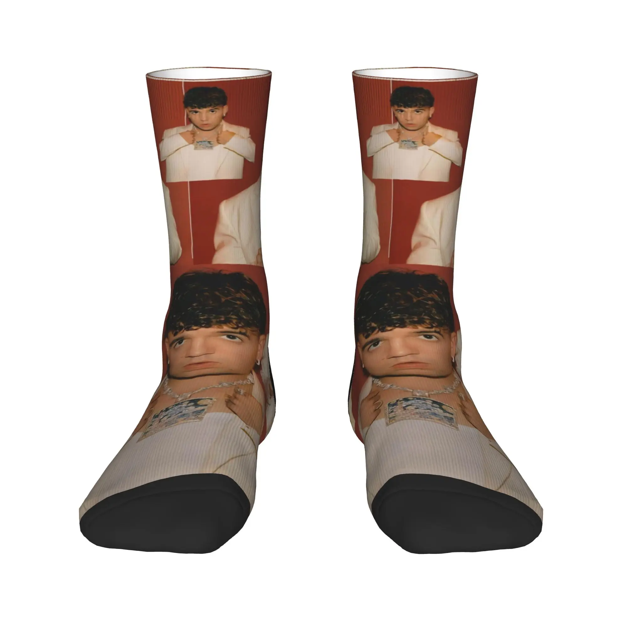 Men's Socks Rapper Quevedo  Stockings Winter Novelty Medium Soft Socks Graphic Outdoor Non Skid Socks