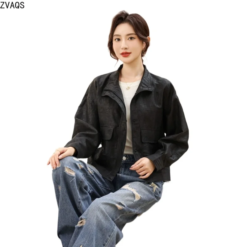 

Tajiyane 100% Mulberry Silk 2026 Spring New Arrival Vintage Xiangyunsha Shirt Zip Up Stand Collar Blouse for Women Футболка