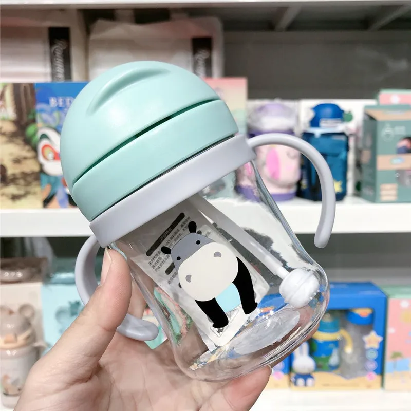 

1Pcs 250ml Baby Kids Children Cartoon Animal School Drinking Water Bottle Sippy Cup With Shoulder Strap Feeding