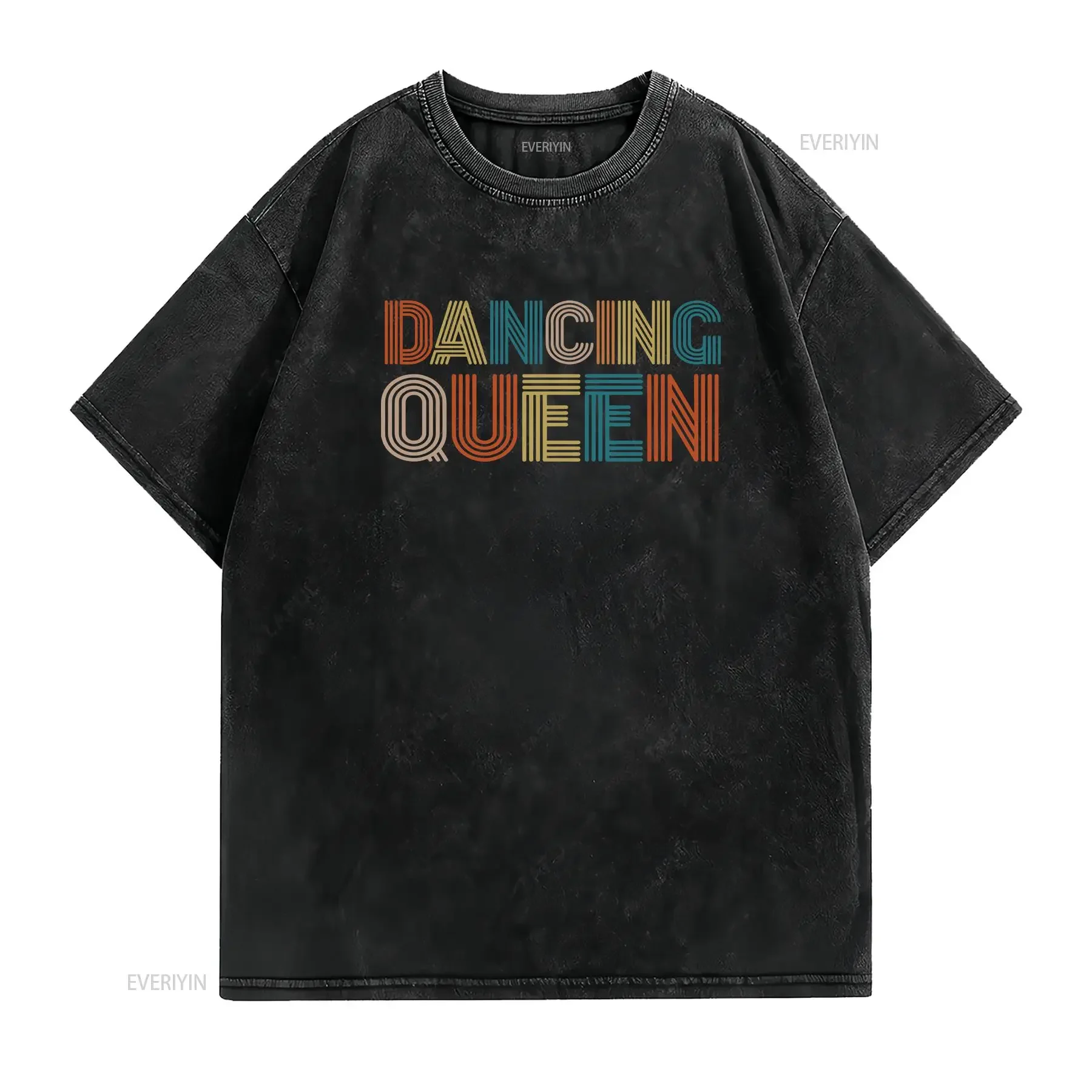 Dancing Queen T Shirt Dancer Dance Teacher Mom Club Women vintage Washed graphic Slightly Comfortable streetwear Casual