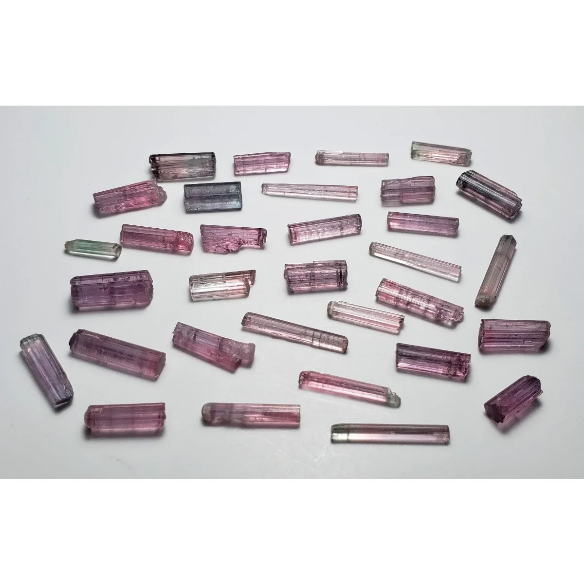 Brazilian Elbaite Crystal Samples, 10g 5-15mm Colorful Raw Crystals, Display Box for Geology Specimens & Collector Display