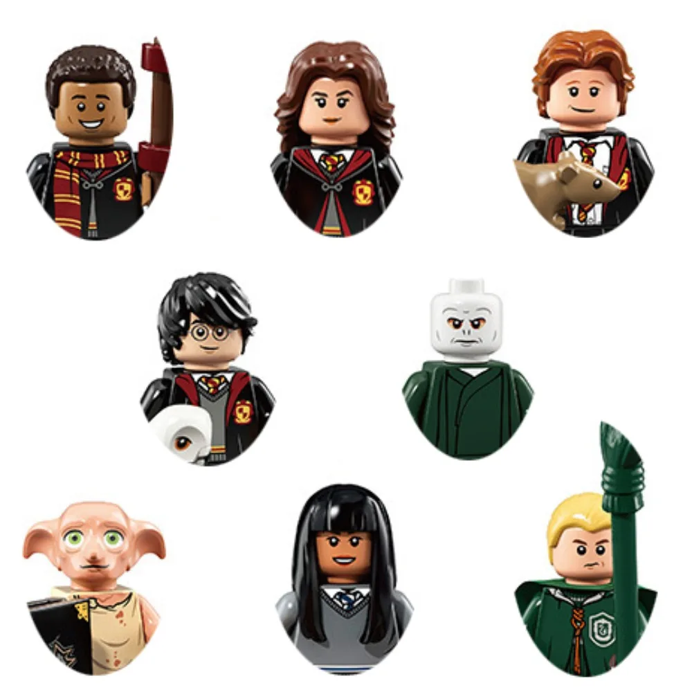 

Harry Potter Blocks Lord Voldemort Cho Chang Malfoy Dobby Mini Action Toy Figures Cute Q Version Model Doll Kids Festival Gifts