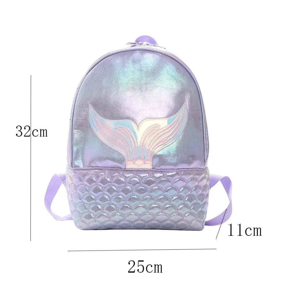 Personalized Mermaid Backpack Kids Kindergarten Schoolbag Custom Name Girl's Birthday Gift Backpacks Cute Cartoon Mermaid Bags