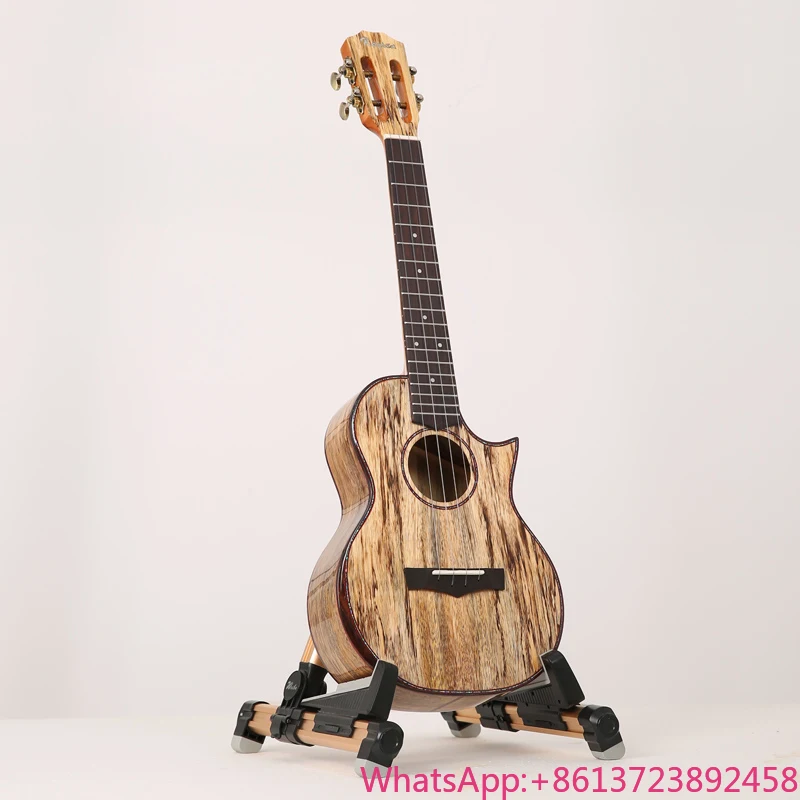 

High End Ukulele All Solid Tenor Uke Spalted Mango