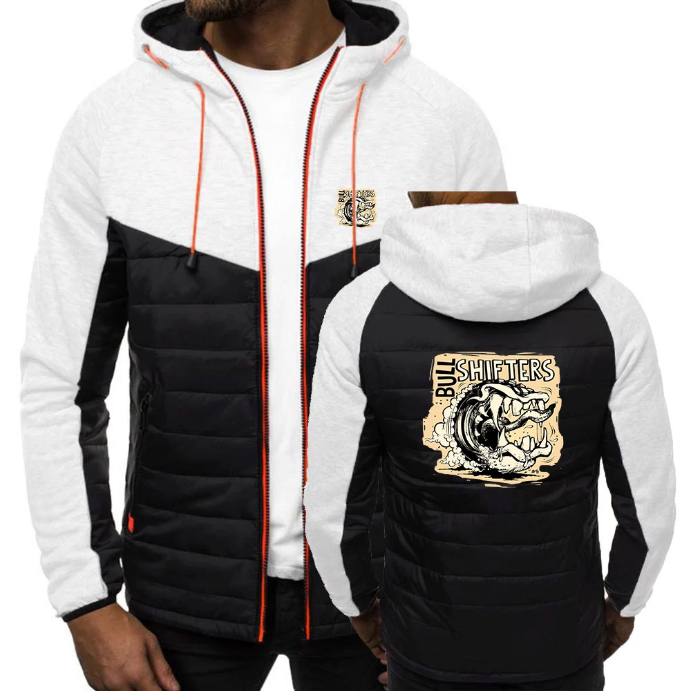 Left 4 Dead Bull Shifters Winter Thickened Lined Hooded Jacket Men's Outerwear Cotton Coat Warm Parka Casual Loose