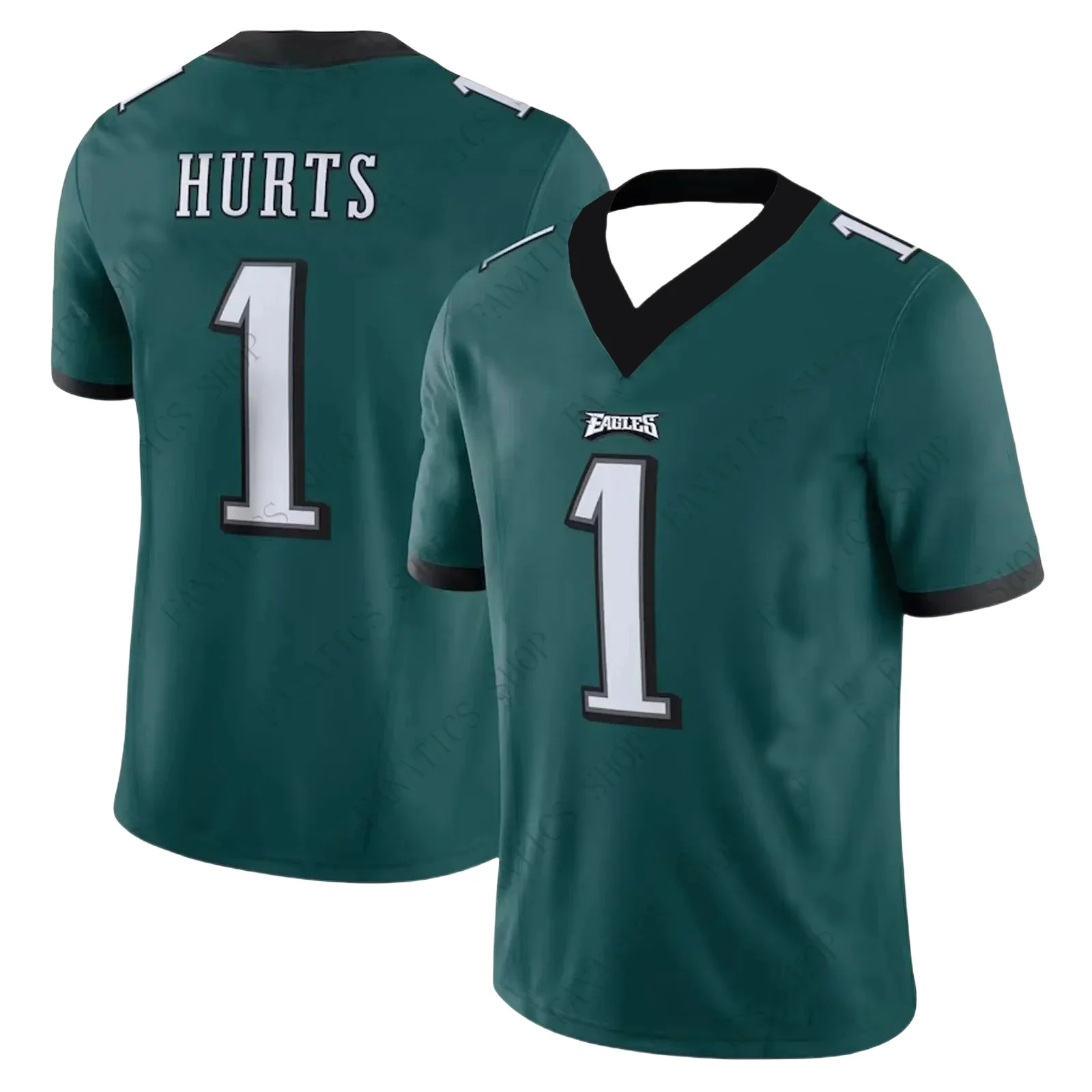 Philadelphia Eagles No. 1 Football Jersey Sports Comfortable Breathable Competition Jersey T-shirt Adult Children's Game Jersey