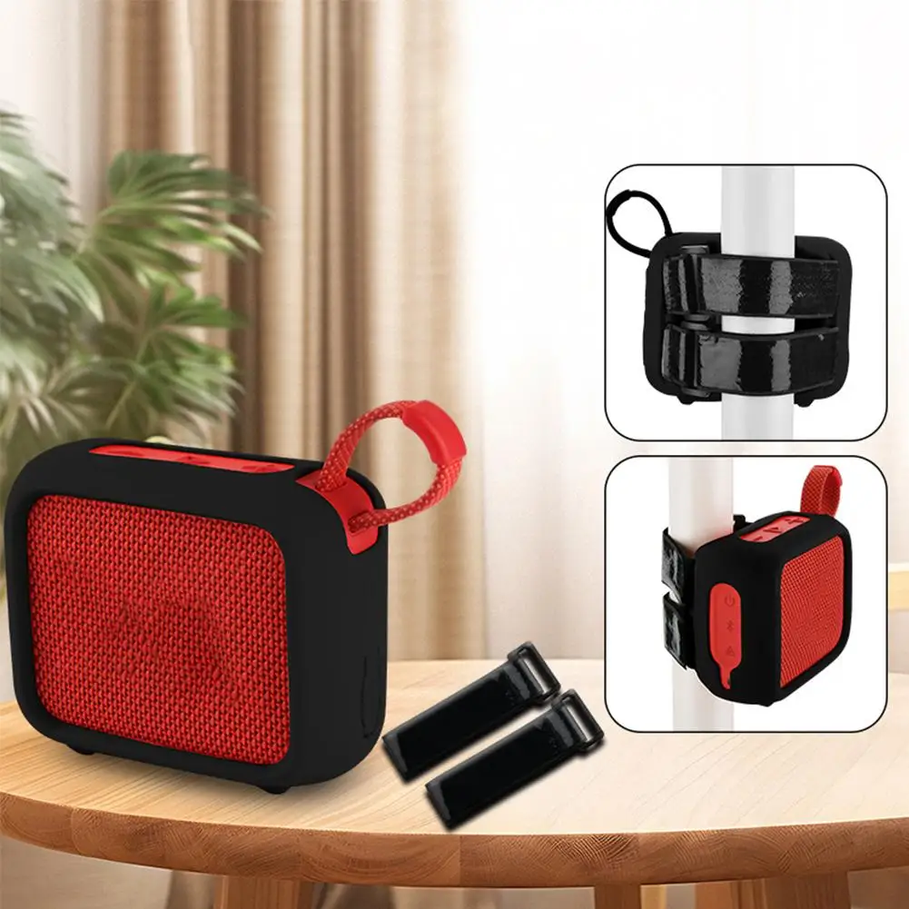 Casing pelindung silikon untuk JBL GO4 Speaker, casing pelindung lembut luar ruangan portabel dengan gesper mendaki gunung