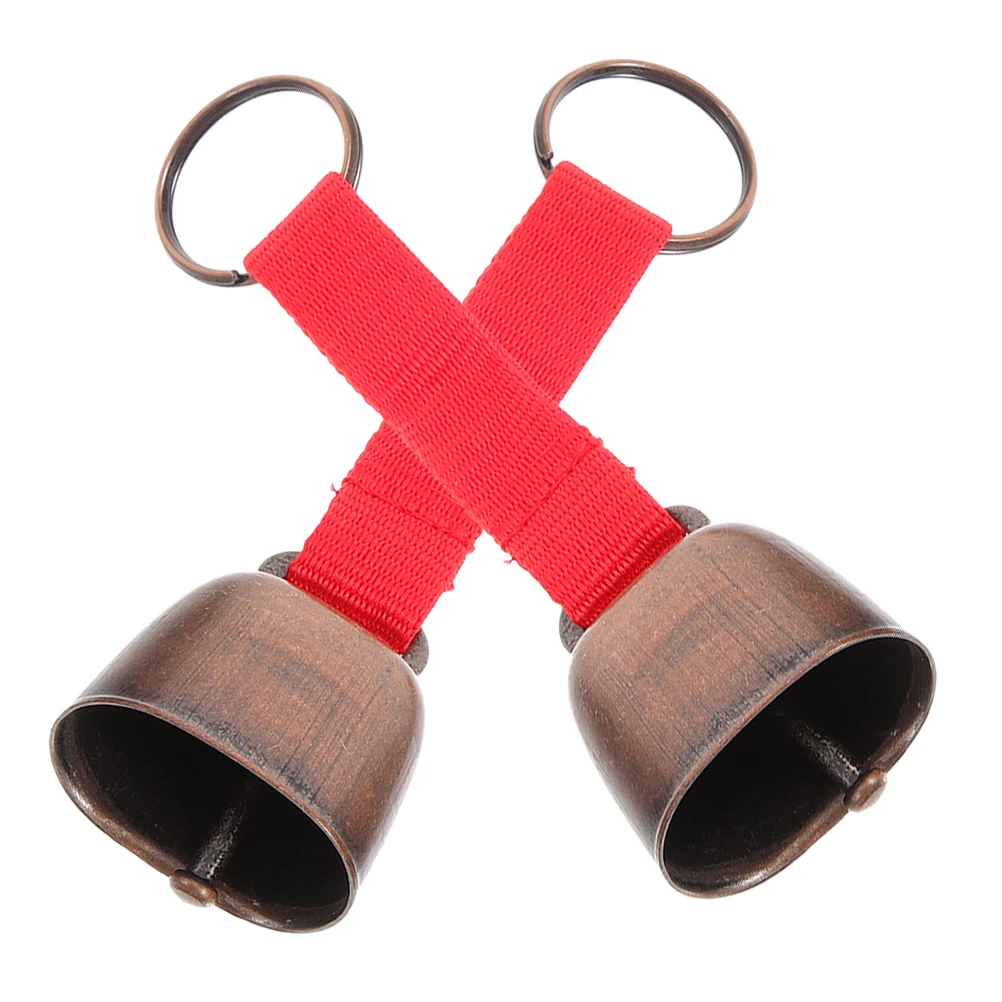 

2Pcs Bear Bells for Camping Hiking Metal Cow Bells Small Size Smooth Surface Anti Animal Supplies Outdoor naments