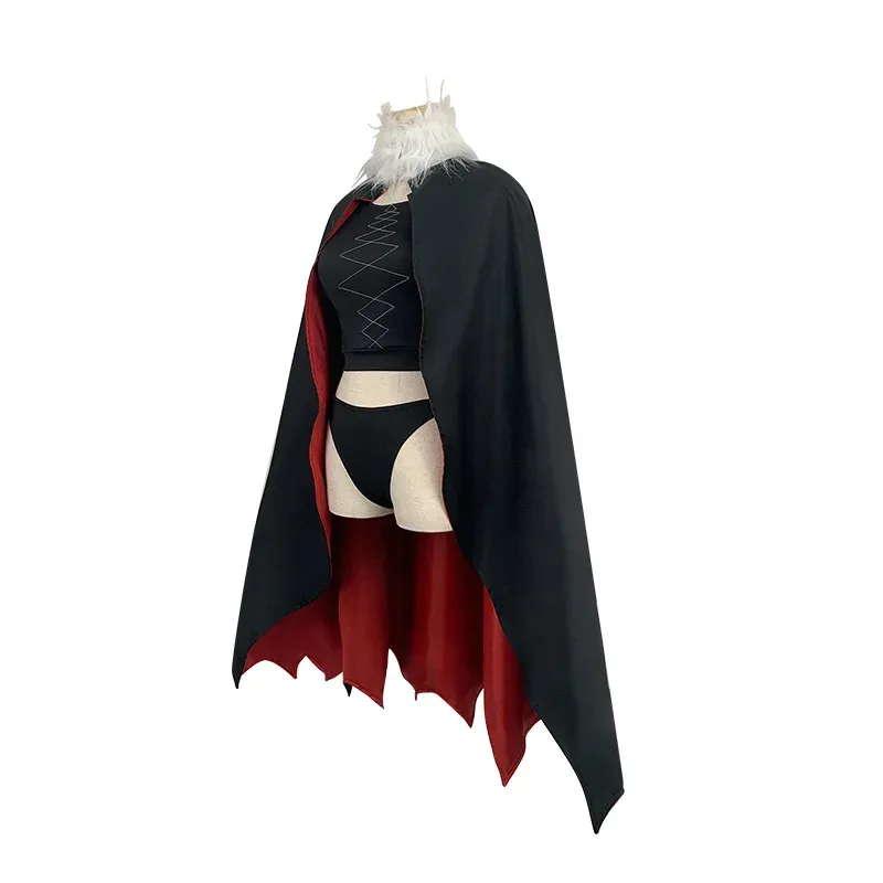 Anime Miss Kobayashi's Dragon Maid Halloween Cloak Sexy Women Uniform Full Set Costume Ilulu Cosplay Wigs