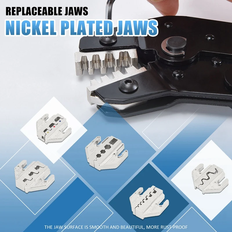 AB15-SN-58B Kfz-Plug-In-Crimpzange für Schrumpf-, Nylon-, nicht isolierte Steckverbinder und Hülsenklemmen