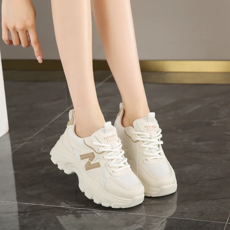 

2025 New Tennis Shoes for Women Vulcanized Shoe Fashion Comfort Sports Sneakers Trend Woman Lace Up Casual Shoes Tenis de Mujer