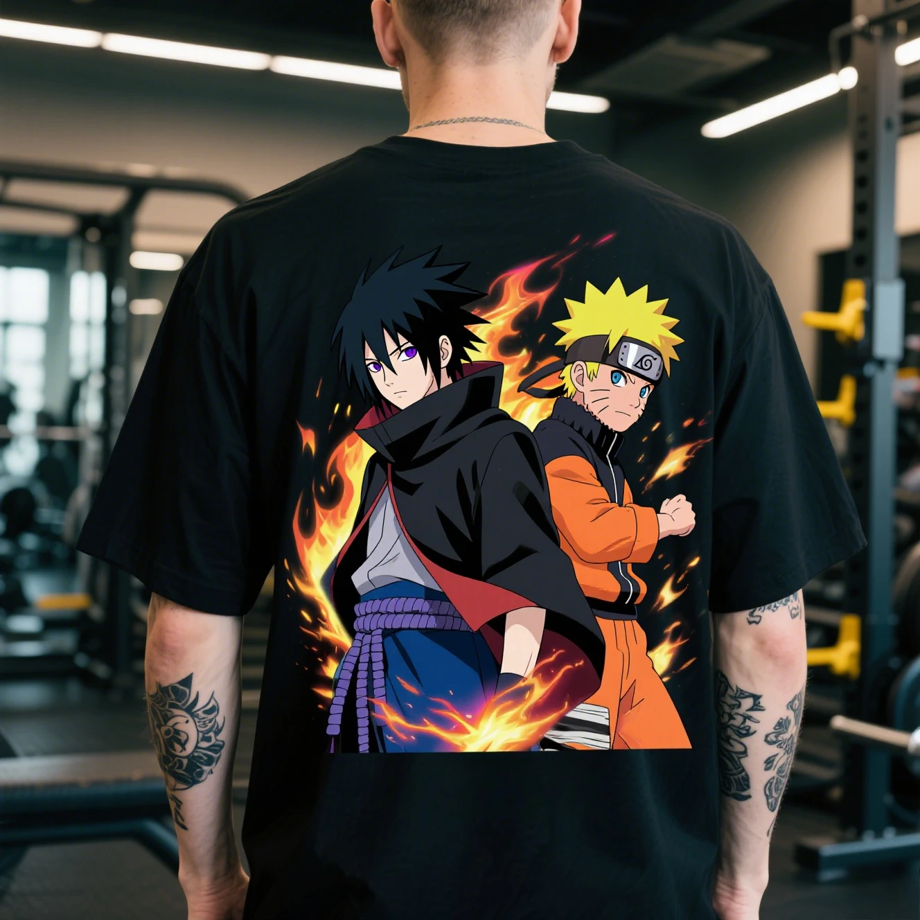 

Summer Pure Cotton Round-neck Short-sleeved T-shirts for Men and Women From The Famous Anime "Naruto: Uchiha Sasuke Naruto"