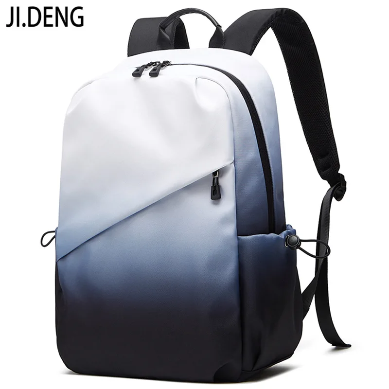 Ultra-light nylon fabric gradient color men's backpack, waterproof 15.6-inch computer storage backpack, student schoolbag