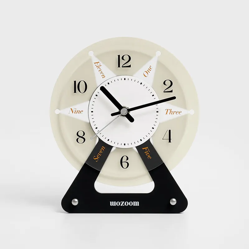 

Luxury Acrylic Table Clock Modern Home Decor for Living Room TV Cabinet Desktop Ornament Elegant Entryway Decoration