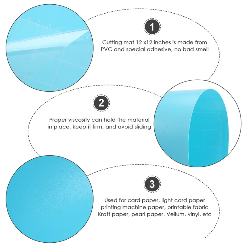 

A21Q -6Pcs Cutting Mat For Cricut Maker/Explore Air 2/Air/One (12X12inch), Quilting Mats For Cricut