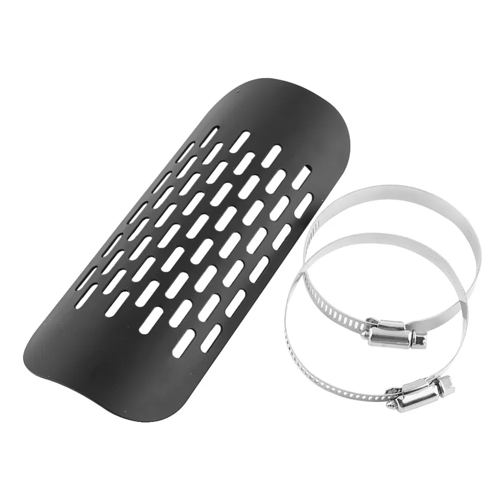 Universal Metal Motorcycle Exhaust Heat Shield Ventilation Hole Scratch Motorcycle Heat Shield Exhaust Pipe Heat Shield