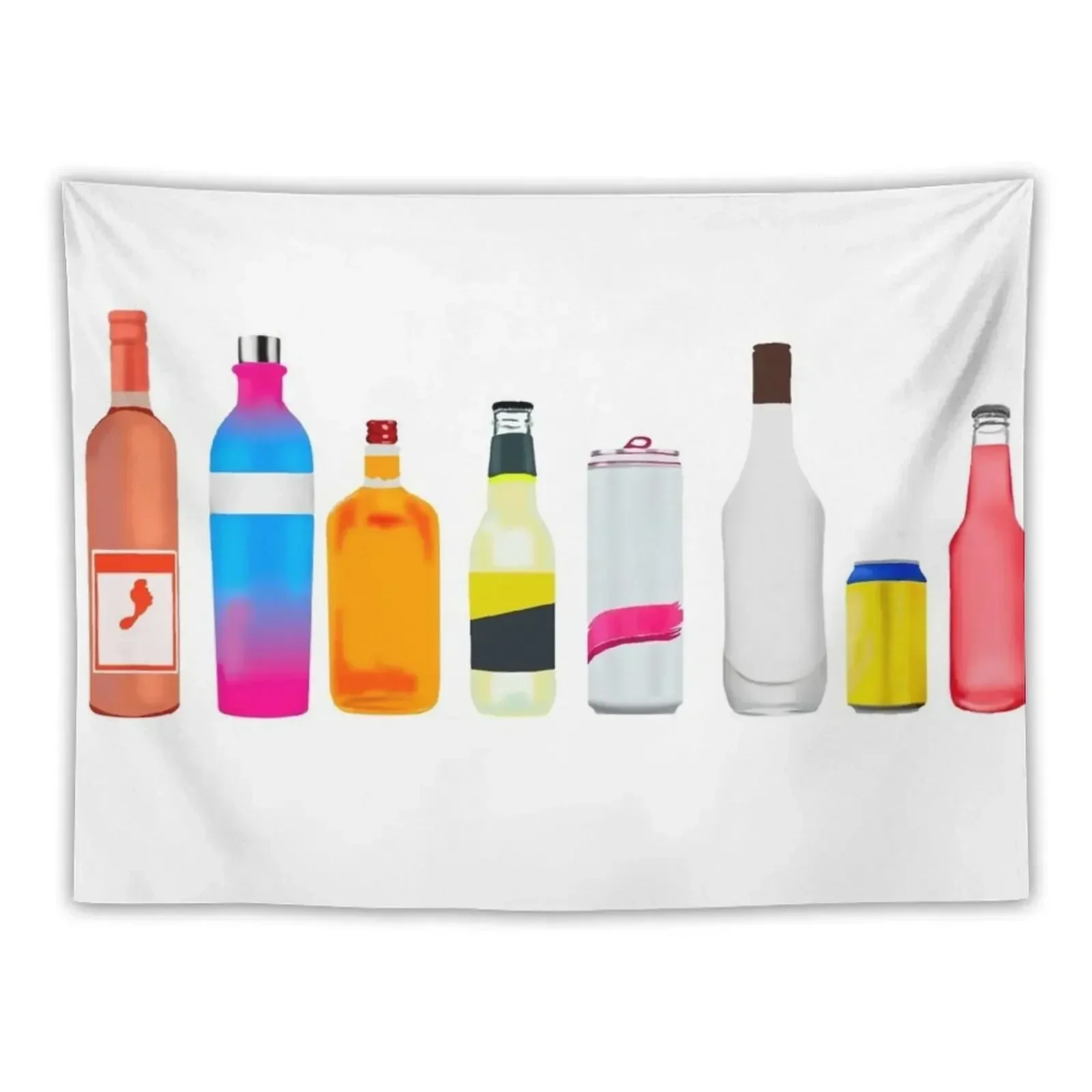 Alcohol Bottles Tapestry Kawaii Room Decor Japanese Room Decor Tapestry