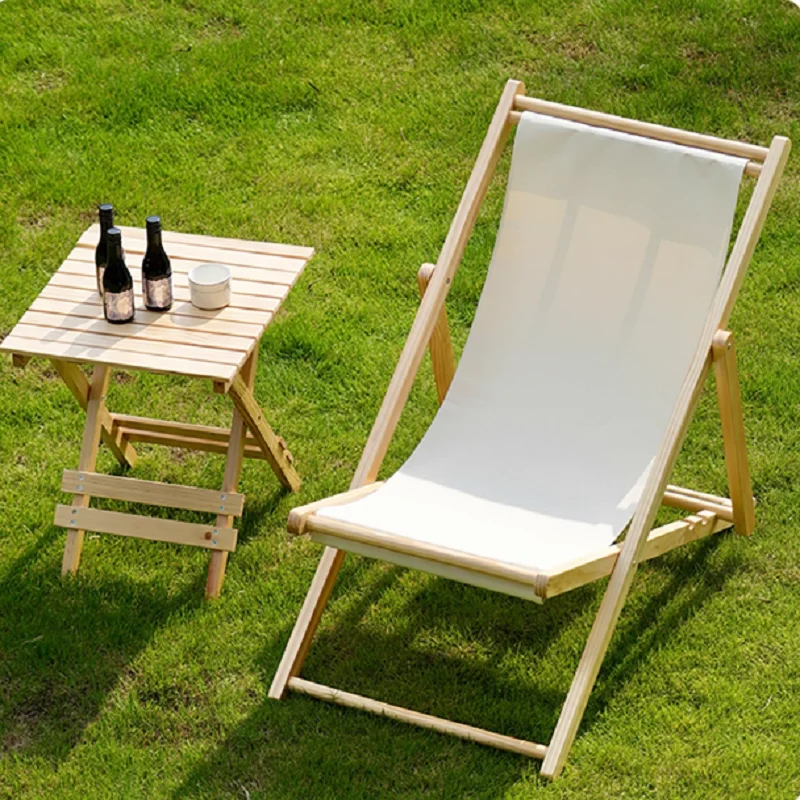 Приморский стул из твердого дерева, уличный шезлонг