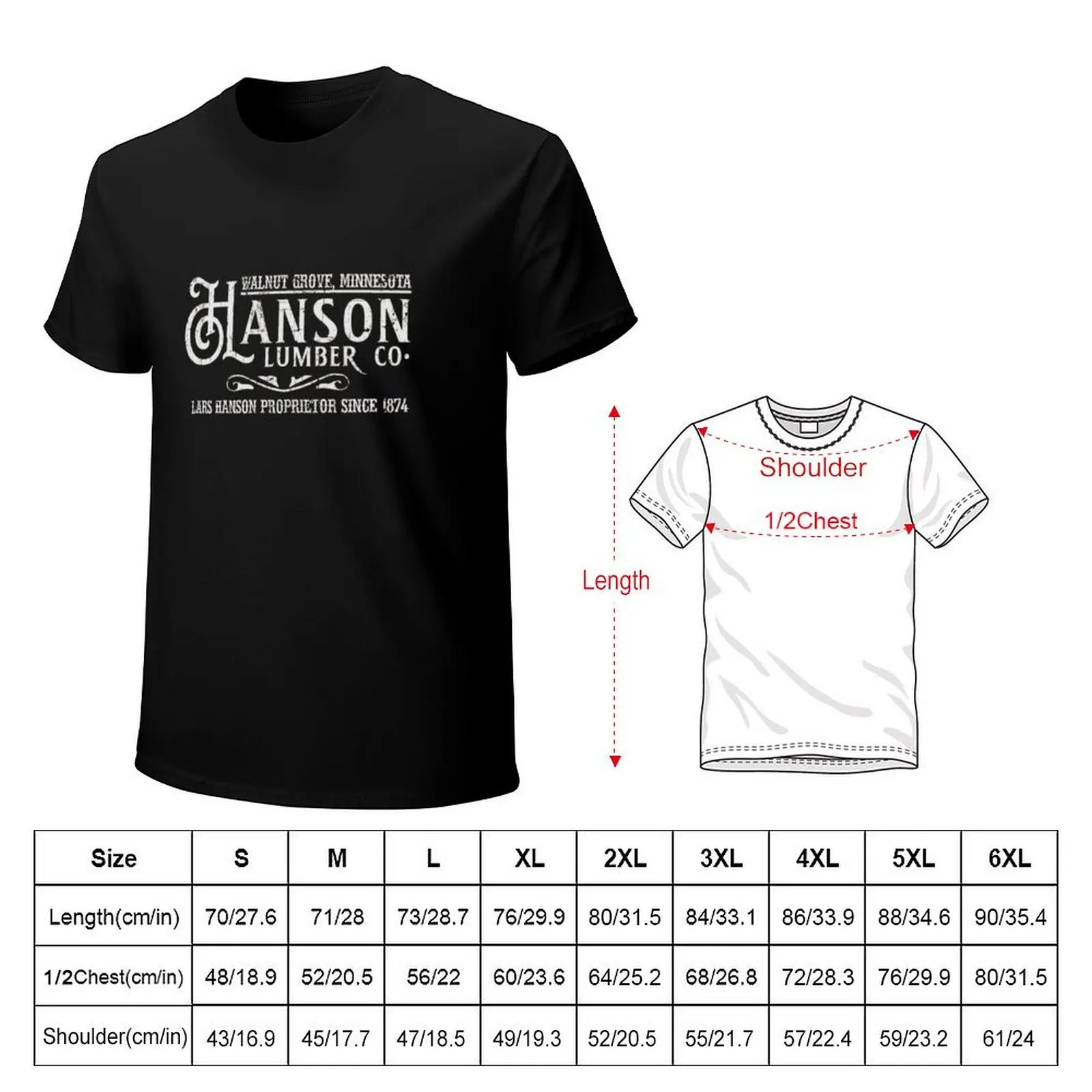Hanson Lumber Company from Little House on the Prairie T-Shirt g man t shirts for men T-Shirt