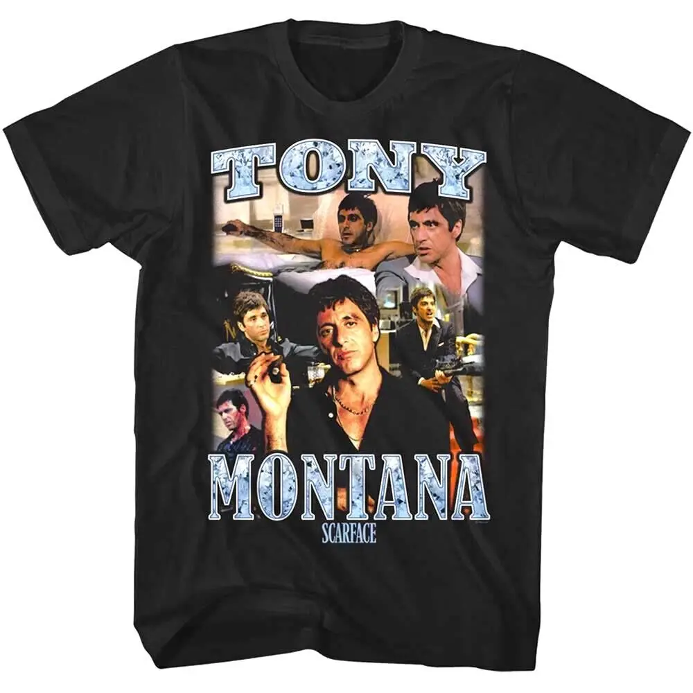 Scarface Screenshot Men's T Shirt The Actions of Tony Montana Movie Scenes