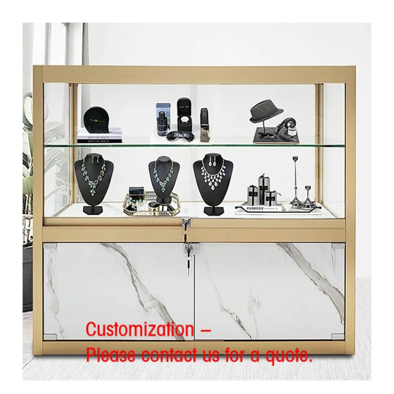 custom.Portable Foldable Display Cabinet Showcase Exhibition Glass Counter Booth Promotion Display Organizer Use