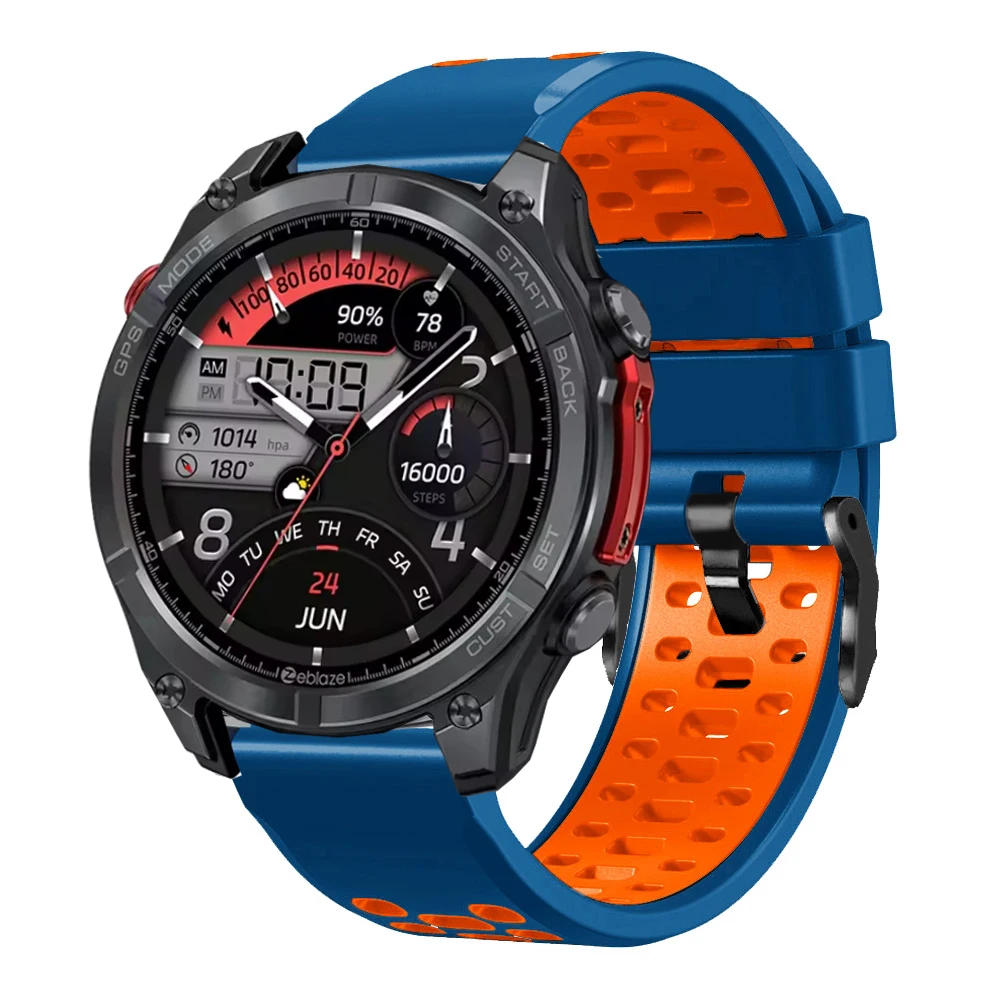 22-mm-Armband für Zeblaze Stratos 4/Stratos 3 3 Pro/GTR 3 Pro/Ares 3 Pro/Beyond 3 Pro/Vibe 7/7 Pro/Btalk 3 Pro Uhrenarmband