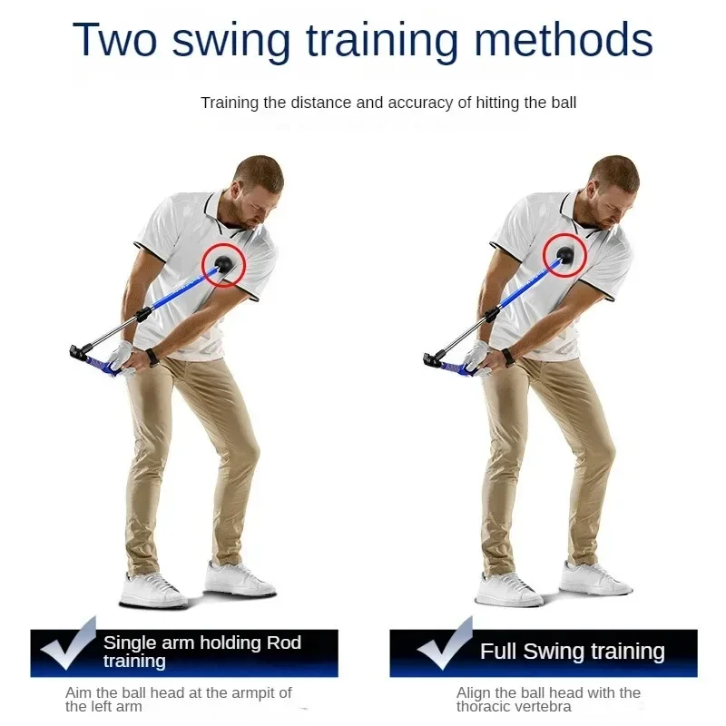 Golf Swing Trainer Folding Correction Practitioner Adjustable Length Angle Beginner Available with Left Right Hands