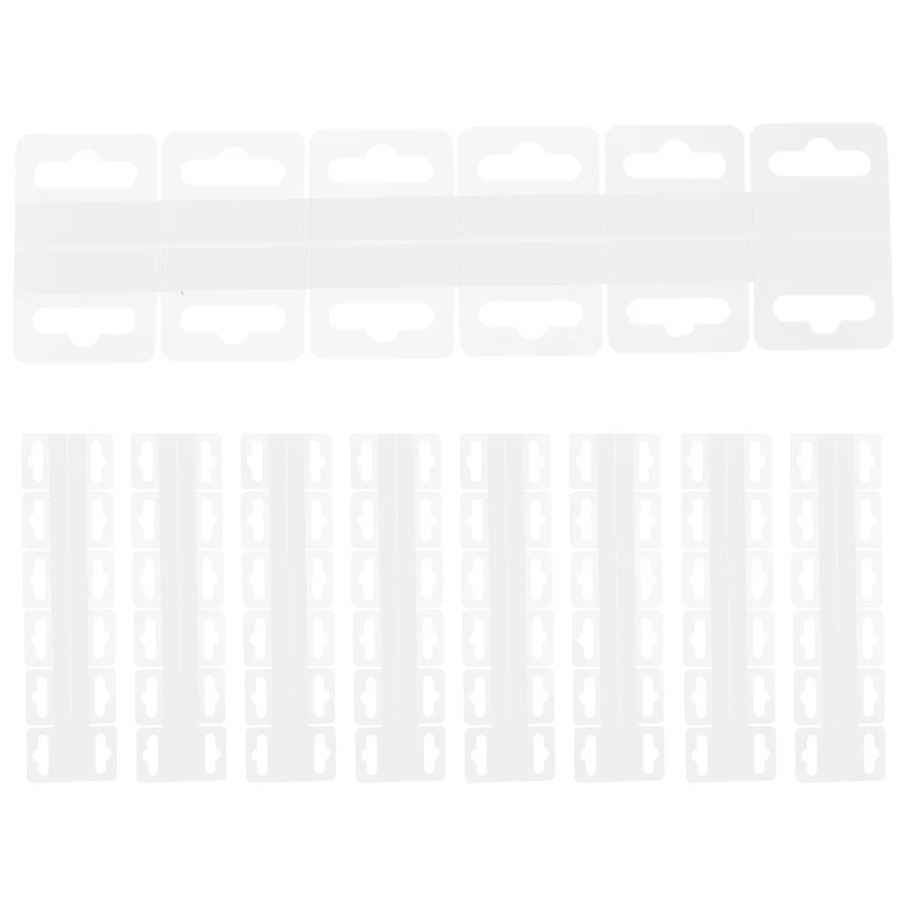 

150Pcs PVC Hanging Tabs Clear Self Adhesive Heavy Duty Sticky Display Hooks Retail Store Sale Heavy Duty Sticky Tabs