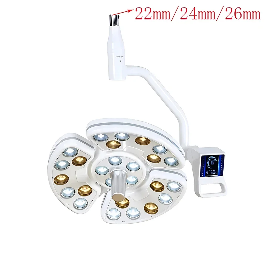 TDOUBUY Dental LED Hole Type Lamp Medical Spotlight Operation Lamp Surgical Examination Shadowless Lamp 26 Led Bulbs (Lamp Head)