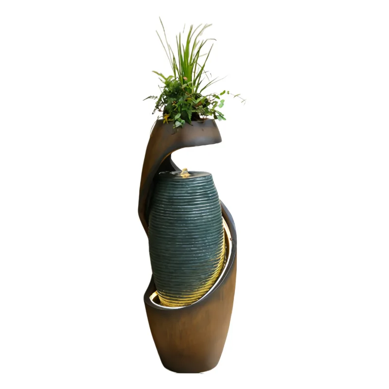 yjq simple modern light luxury flowing water ornament living room entrance fountain circulating water floor decoration
