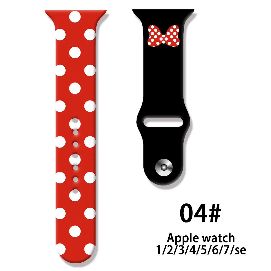 Disney Solo Loop Strap Watch Band 44mm 40mm 38mm 42mm Mickey Minnie Silicone bracelet iwatch 6 5 4 3 SE 7 45mm 41mm