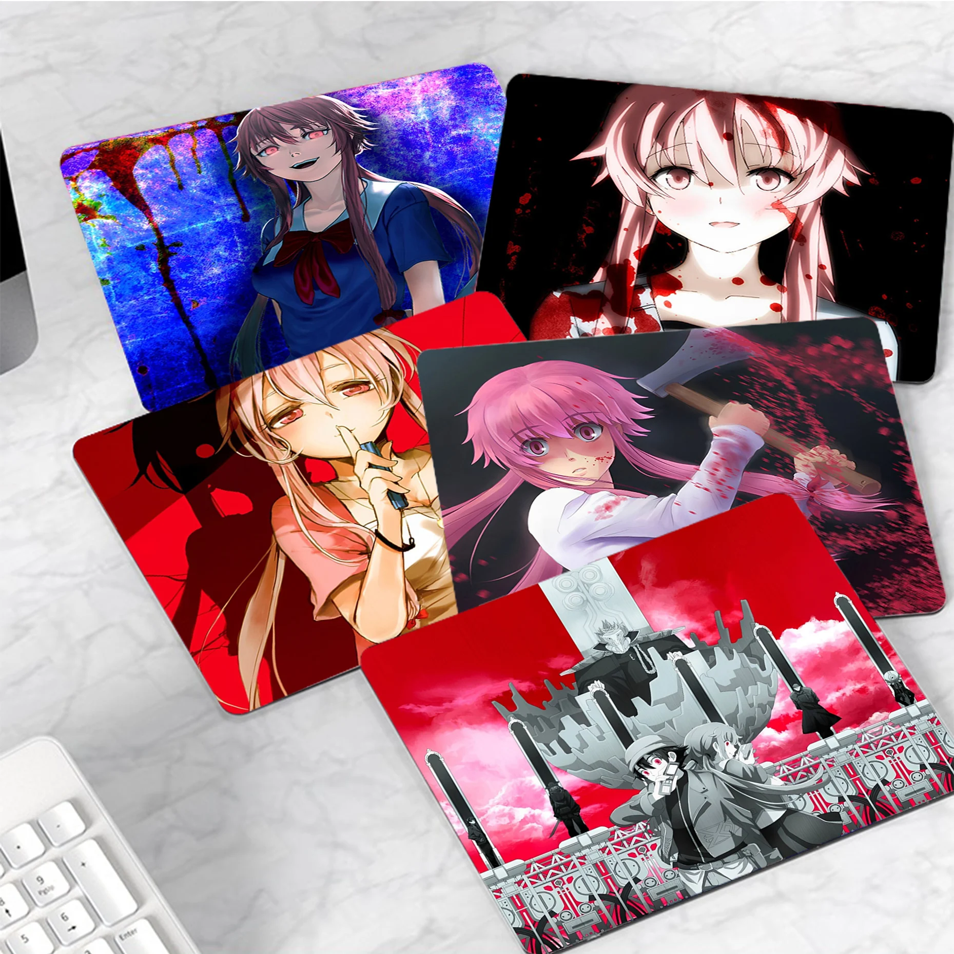 Mirai Nikki Future Diary Mousepad INS Tide Small Speed Version Game Computer Keyboard Office Table Mat Cheapest Home Decor